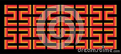 red and black background, seamless pattern design, maze wallpaper Stock Photo