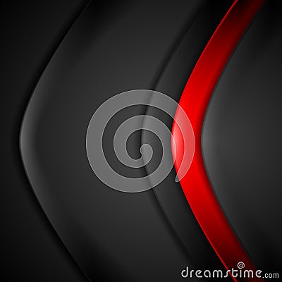 Red black contrast abstract background Vector Illustration