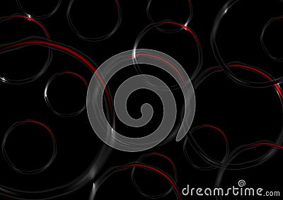 Red and black contrast circles abstract background Vector Illustration