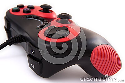 Red and black gamepad Stock Photo