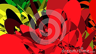 Red Black Green Vibrant Loops Background Vector Illustration