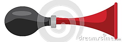 Red and black horn, icon Vector Illustration
