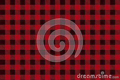 Red Black Lumberjack plaid seamless pattern Stock Photo