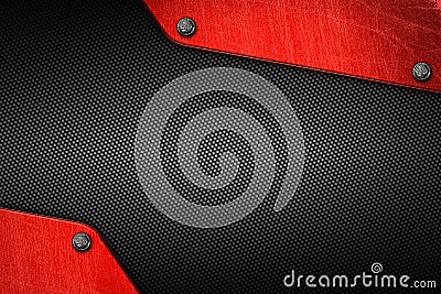 Red and black metal background and texture Cartoon Illustration