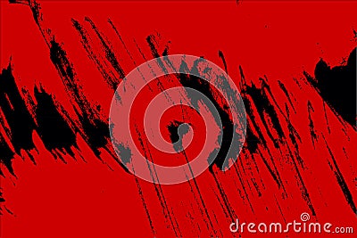 Red and black paint brush strokes background Stock Photo