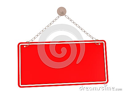 Blank hanging sign Stock Photo