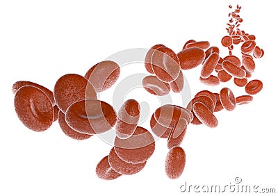 Red blood cell, erythrocyte cell, red blood cell flow Stock Photo