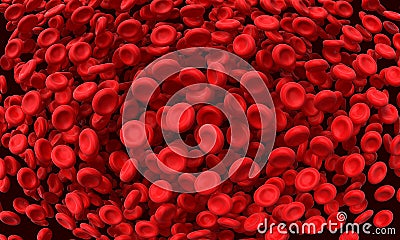Red blood cells 3D Stock Photo