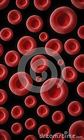 Red Blood Cells Floating: Vitality in Flow Stock Photo