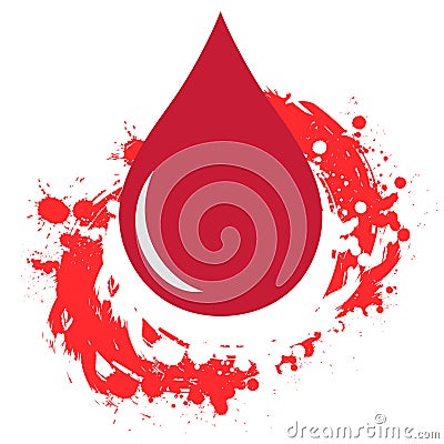 Red Blood drop Vector Illustration