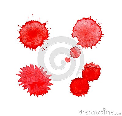 Red blood splashes Stock Photo