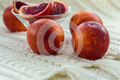 Red bloody Sicilian oranges Stock Photo