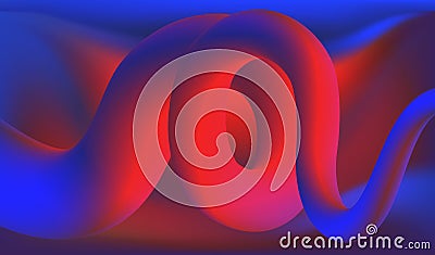Red, Blue Fluid Digital Elements Vector Illustration