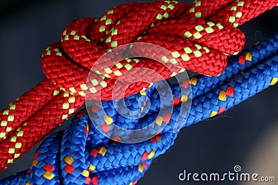 Red and Blue Knots Stock Photo