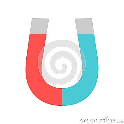 Red and blue magnet icon Vector Illustration