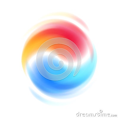 Red and blue opposites cooperation abstract symbol Vector Illustration