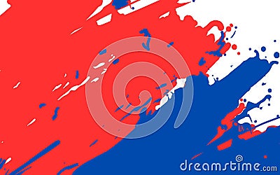 Red and Blue paint spill background. Dynamic composition Vector Illustration