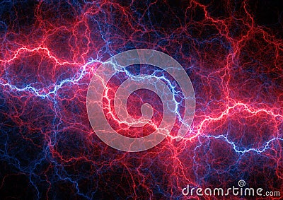 Red and blue plasma Stock Photo