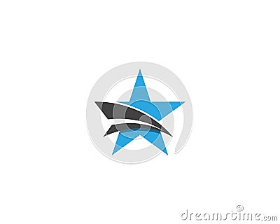 Red and blue Star business Logo Template vector icon Vector Illustration