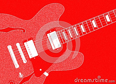 A red blues guitar Stock Photo