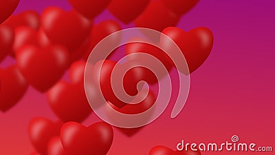 red blur heart shape illustration image for love Cartoon Illustration