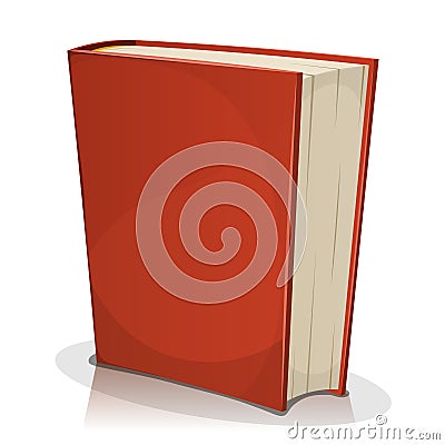 Red Book Cover Isolated On White Vector Illustration