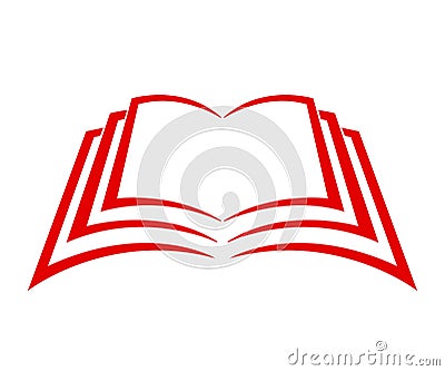 Red book sign icon - vector Vector Illustration