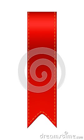 Red bookmark ribbon Vector Illustration