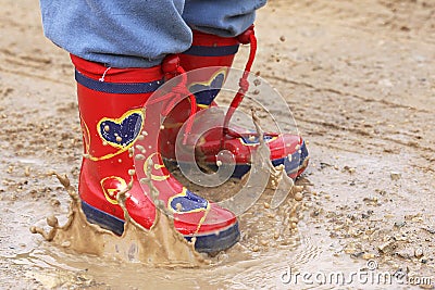 Red Boots Stock Photo