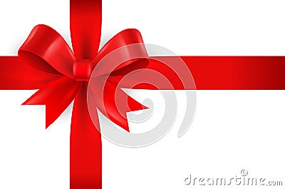 Red bow Vector Illustration