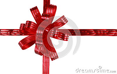 Red bow and ribbons Stock Photo