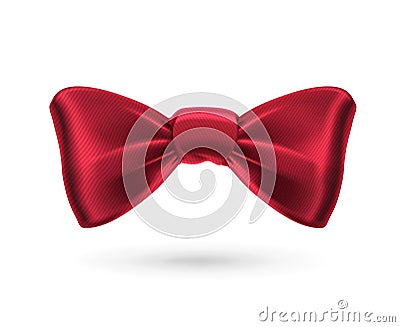 Red bow tie Vector Illustration