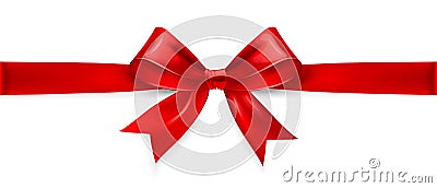 Red bow. Vector Vector Illustration