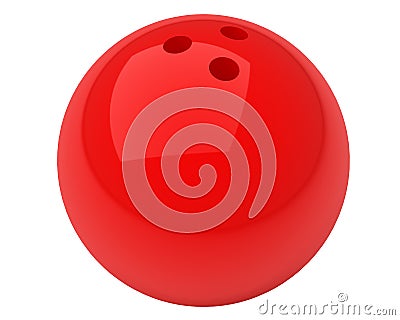 Red bowling ball Stock Photo