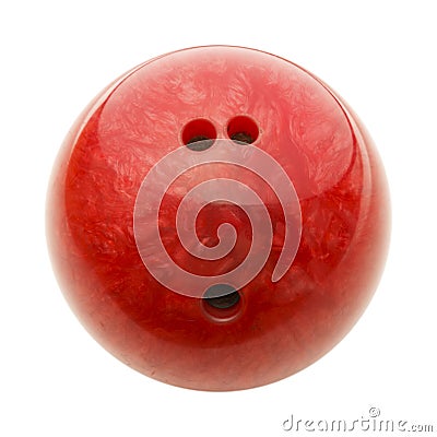 Red Bowling Ball Stock Photo