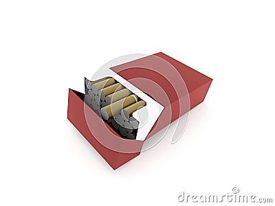 Red box of cigarettes Stock Photo