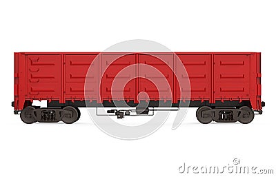 Red Boxcar Isolated Stock Photo