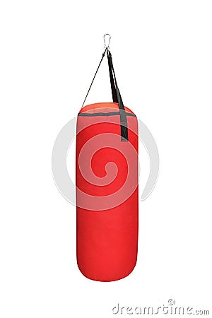 Red boxing pear isolated on white background Stock Photo