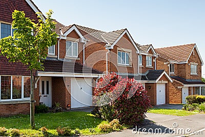 Red brick house Stock Photo