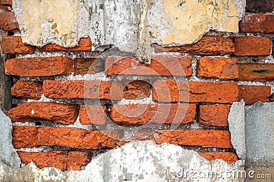 Red brick pillar Stock Photo