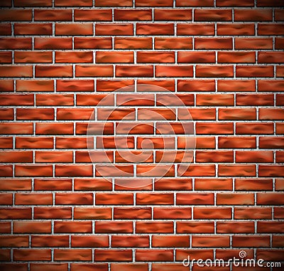 Red brick wall Vector Illustration