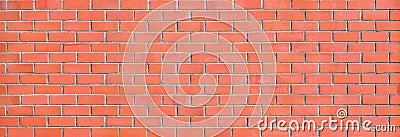 Red Brick Wall Panorama large panoramic background Stock Photo