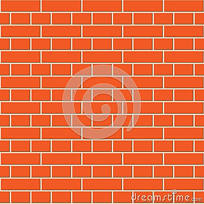 Red brick wall seamless pattern Vector Illustration