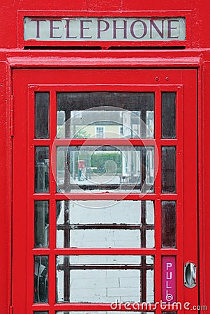 Red British Phone Box Stock Photo