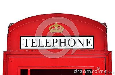 Red British telephone box Stock Photo