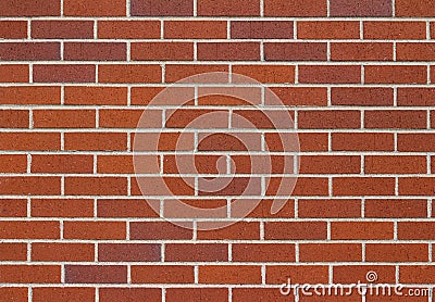 Red brown brick wall texture in a traditional running bond pattern Stock Photo