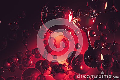 Red bubble backdrop Stock Photo