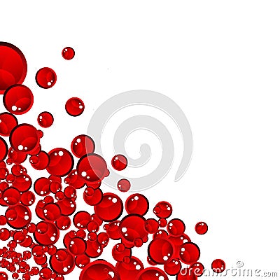 Red bubles modern page design blank Stock Photo