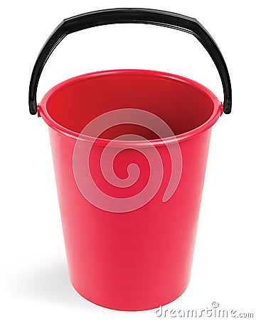 Red bucket Stock Photo