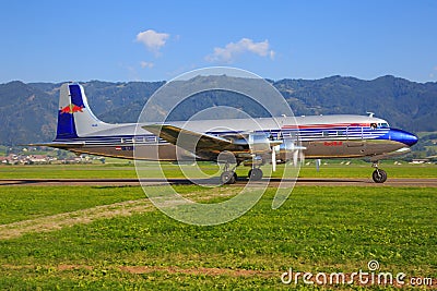 Red Bull Douglas DC-6B Editorial Stock Photo